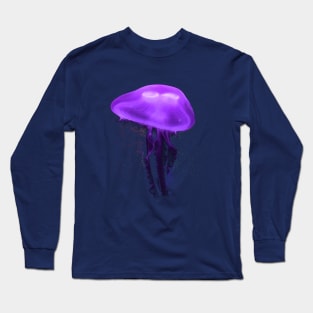 Violet Electric Jellyfish Long Sleeve T-Shirt